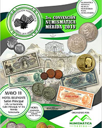 Afiche de la 3ra Convención Numismática Mérida, Mayo 2019