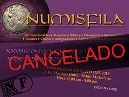 Poster of the XXVIII Numismatic and Collecting Convention of Caracas, May 2019