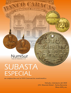 Poster of the XXX Numismatic and Collecting Convention of Caracas, June 2022
