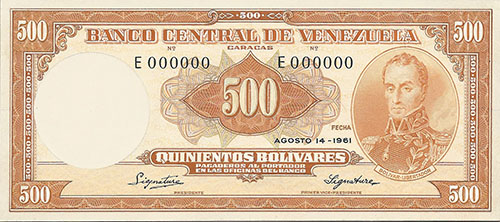 P-94 Details about   5 x Venezuela 500 Bolivares currency UNC banknotes 2017 issue 